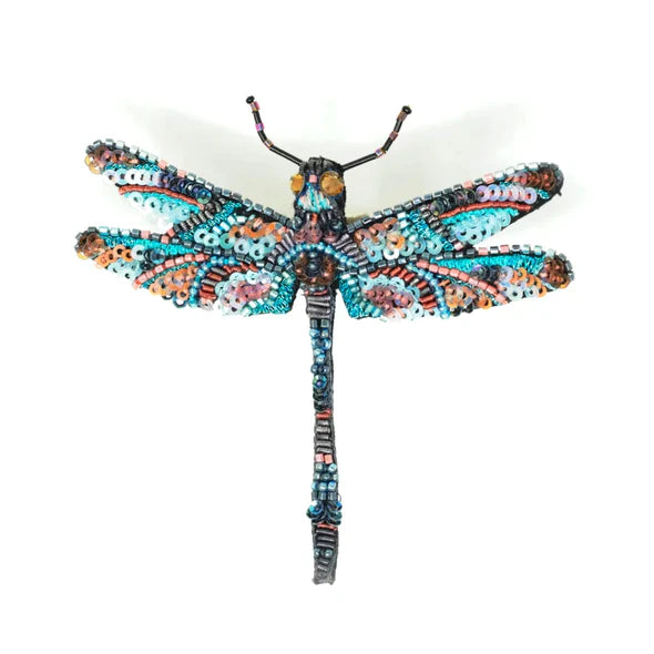 Embroidered Brooch - Jewelled Dragonfly