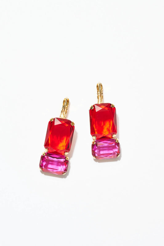 Philippe Ferrandis Balearic Hook Earrings - Red / Fuchsia