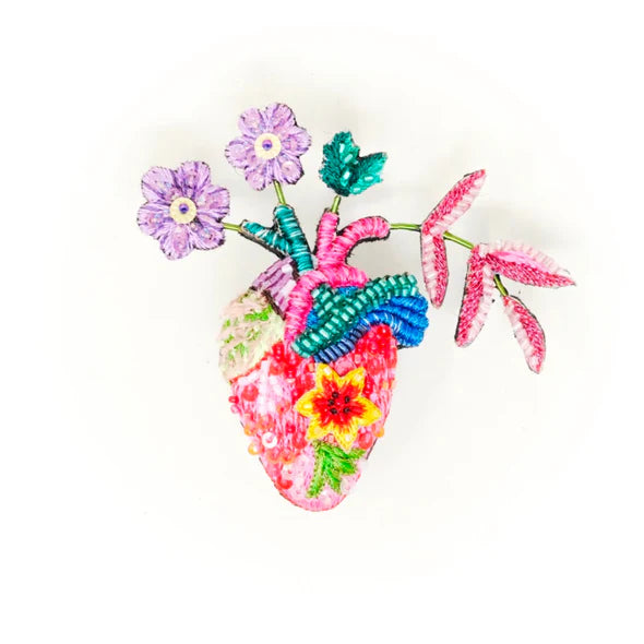 Embroidered Brooch - Wild Heart