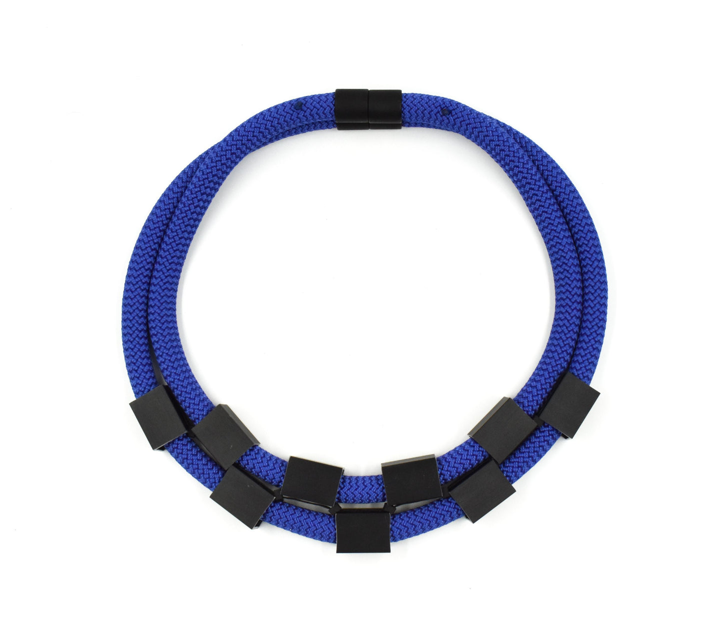 Christina Brampti Double Row Cord Necklace - Blue