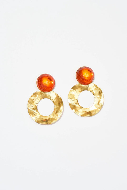 Philippe Ferrandis Stud Earrings - Amber